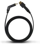 6 Ft Flat 1.3 HDMI Cable with 180 Degree Swivel Plug - Gold Plated Connector - Standard Edition