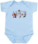 CafePress Alice & Friends in Wonderland Infant Bodysuit Cute Infant Bodysuit Baby Romper Sky Blue