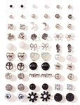 Shining Diva Fashion 30 Pairs Earrings Combo Set Latest Stylish Crystal Pearl Earrings for Women and Girls (14779er)