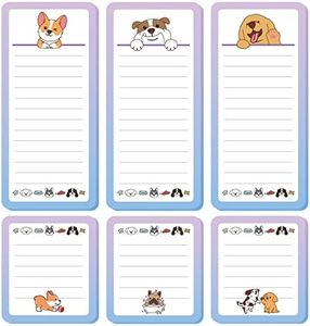 6 Pcs Funny Dog Magnetic Notepads for Refrigerator Dog Grocery List Magnet Pad for Fridge Magnet Note Pad Grocery List Shopping List for Teachers Coworkers School Classroom Office Supplies, 2 Designs