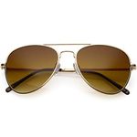 zeroUV - Small Classic Aviator Sunglasses 50mm Aviators (Gold)