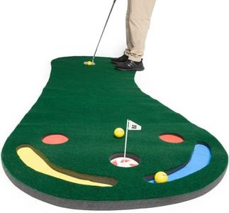 Golf Putting Green Mat - 9ft x 3ft - Putting Mat for Outdoor and Indoor Use - Practice Putting - Includes 3 Yellow Golf Balls | Putting Matt for Indoors, Golf Mat - Golf Training Aid Golf Practice
