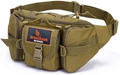 BraveHawk OUTDOORS Tactical Waist Pack, 900D Nylon Oxford Military Portable Water Resistant EDC Fanny Hip Bum Bag