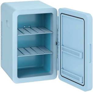 YOPOWER 22L Mini Fridge Portable Compact Personal Fridge Cooler for Home Outlet & 12V Car Charger, AC/DC Powered, Blue