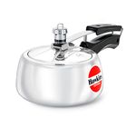 Hawkins Aluminium 1.5 Litre Contura Pressure Cooker, Handi Inner Lid Cooker, Silver (Hc15)