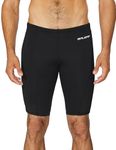 Baleaf Men's Durable Training Polyester Jammer Swimsuit Black Size 36