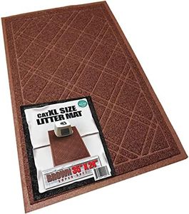 Iprimio Cat Litter Box Mat 42x36 Brown | Cat Litter Trapping Mat, Mesh Mat Catches Litter, Repels Odor, Easy Clean Non Slip Kitty Litter Trapper Mats