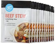 Amazon Brand - Happy Belly Beef Stew Seasoning Mix, vegetarian, 1.5 ounce (Pack of 12)