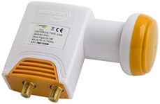 Golden Media High Gain Universal Twin LNB with Gold-Plated Contacts Full HD, 4 K (0.1 dB)