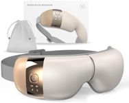 HuBDIC HubiCare Eye Massager with Heat, Vibration, and Music Helps Relieve Strain, Dark Circles, Dryness, and migraines While Promoting Relaxation and Better Sleep Gift for Men Women (Ivory)