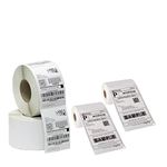 Mphmi Store Office Product Direct Thermal Shipping 400 Labels Printer Sticker Roll White Barcode paper Ecommerce Shipping Packaging Compatible with TSC, Zebra, Xprinter [ Pack Of 400 ] 4X6