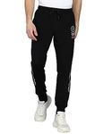 Alan Jones Clothing Men's Solid Regular Fit Cotton Joggers Track Pant (Black_3XL)