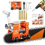 OMCCHK Chainsaw Sharpener Jig Kit with 5 High Hardness Titanium Plated Diamond Bits Universal Manual Chainsaws Sharpening Tool Accessories for 4" - 22" Chain Saw Sharpener