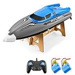 RC Boats for Kids Adult 30KM/H Water Cooling System High Speed Radio Control 4 Channels,Anti-collision Hull Flip Revers,Low Power Battery Alarm Racing Boat