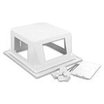 Leviton 47617-REB Recessed Entertainment Box Includes Low Profile Frame (White)