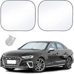 2PCS Car Windshield Sun Shade, Foldable Sun Shield for Car Front Window Blocks UV Rays and Keeps Your Vehicle Cool, Auto Sun Blocker Visor Protector Universal for Truck SUV Pickup (23"×29")