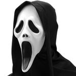 UNOLIGA Ghost Face Mask, Scream Mask for Adults Kids, Ghostface Mask, Halloween Latex Full Head Mask Scary Mask, White