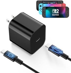 ewnol 60W Charger for Nintendo Switch 2, Fast Charging USB C Cable for Switch 2 Accessories, AC Adapter with 5FT Cable Compatible with Nintendo 2,Lite,OLED,Steam Deck - Support TV Mode
