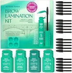 5 Step Eye Brow Lamination Kit - Eyebrow Kit for Women with Brow Lamination Gel & Brow Brushes - Advanced Eye Brow Stencil Kits for Beauty Care - At Home Eyebrow Lamination Kit
