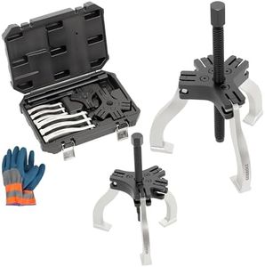 Gear Puller Set, 3" and 7" Puller Kit, 3 Jaw Gear Bearing Flywheel Pulley Removal Tool, 2 or 3 Reversible Jaws Wheel Puller