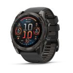 Garmin Fenix 8 51mm, AMOLED, Sapphire, Titanium, Black/Pebble Grey Band, Black