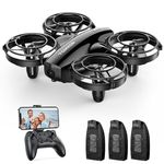 TOMZON A24W Drones for Kids with Camera, 1080P FPV Mini Drone for Adults, Battle Mode, Throw to Go, RC Quadcopter for Beginners with 3 Batteries 24 Mins, 3D Flips, Self Spin, Circle Fly, One Key Start
