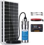 ECO-WORTHY 200W Solar Well Pump Kit, 12V Stainless Steel Deep Well Solar Pump, 2pcs Solar Panels with Controller and Cable for Off-grid Living, Irrigation, Farm, Delivered in Multiple Packages