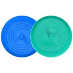 tifanso Universal Bath Stopper, Recyclable Silicon Drain Stopper | Upgraded Plug Cover for Kitchen Sink & Basin, Bathrooms and Laundries | 6 inches (Aqua+Teal)