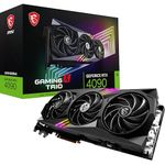 MSI GeForce RTX 4090 Gaming X Trio 24G Graphic Card I NVIDIA GeForce RTX 4090 GPU | 24 GB GDDR6X 384-bit Memory, | 21 Gbps Speed | PCI Express 4 Interface | Upto 2610 MHz | TORX Fan 5.0, Tri FROZR 3