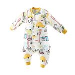 SONARIN Baby Sleeping Bag Baby Sleep Sack Split Leg with Removable Sleeves,Thin,2.5 Tog Organic Cotton Sleeping Bag Various Sizes from 6 Months to 6 Years Old