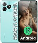 Unlocked Cell Phones Canada, G5 Android 13 Smartphone Unlocked, 5000mAh 8+128GB/1TB Expand, Ultra-Slim 6.6" Screen Android Phone, 50MP Camera Fingerprint/Face Unlocked 4G Dual SIM Mobile Phone Green