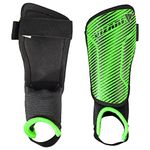 Vizari Matera Soccer Shin Guards - Breathable & Lightweight Shin Pads - Superior Ankle Support Soccer Shin Pads Kids, Girls and Boys - Soccer Shin Guards Adult With Non-Slip Adjustable Straps