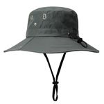 Deevike Sun Hat for Women Men, BucketHat Foldable, Outdoor Safari Hat for Hiking Gardening Travel Fishing 58-60cm Darkgrey