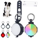 Derlights Dog Light, Walking Light 4 Modes Dog Collar Lights for Night Walking,IP68 Waterproof Dog Light, Rechargeable Dog Collar Lights with 2 USB C Cables for Running, Camping, Climbing, 2 Pack