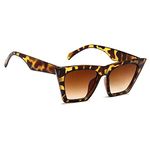 Dervin UV Protection Cat-Eye Brown Sunglasses for Women (Leopard) - Pack of 1