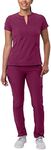 Adar Uniforms Women's A9600WIN2X Medical Scrubs, Wine, XXL