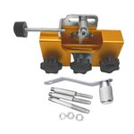 TRENDIVIBE Manual Chain Saw Sharpener Grinder Kit for Men Husbands Compact with 3 Burrs Golden