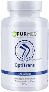 purmeo Ovomet Joint Support Supplement - Less Gout Risk, 70% Higher Absorption Rate, 5 Days Relief, Low Sodium - Eggshell Membrane Glucosamine Chondroitin Sulfate with MSM - 120 ct