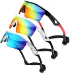 FEISEDY 3Pack Kids Teens Baseball Polarized Sunglasses Sports TR90 Frame Boys Girls Cycling B2454