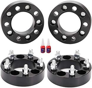 FLYCLE 5x4.5 to 5x5 Wheel Adapters Conversion Compatible with JK XK WK WJ Wheels on Tj Yj Kk Xj Mj Kj Zj Vehicle, 1.25 inch 5x114.3mm to 5x127mm Wheel Adapter with 1/2-20 Studs & 71.5mm Bore