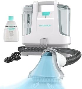 HAUSHOF Waschsauger Teppichreiniger, StainZapper Fleckenreiniger für Teppich mit Reinigungsmittel, Sofa, Vorleger, Polster, Treppen, Auto, 28,5cm X 15cm X 26,5cm, 400W, Weiß/Grau