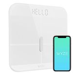 WYZE Smart Scale X for Body Weight, Digital Bathroom Scale for BMI, Body Fat, Water and Muscle, Heart Rate Monitor, Body Composition Analyzer for People, Baby, Pet, 400 lb, White