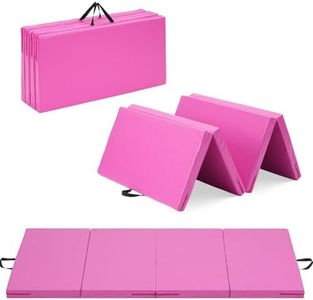Joppoint Gymnastics Mat, 3'x6'x2'' Thick 4-Panel Folding Kids' Gymnastic Tumbling Mat with Carrying Handles for Home Gym Exercise & Play