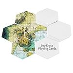 SMAODSGN 60 Pieces Hexagon Game Tiles Dry Erase Playing Cards Blank Hexagon Board Game Tiles Dry Erase Hexagon Game Tiles Blank Hexagon Playing Cards for DIY Board Game Pieces