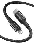 UGREEN USB C to Lightning Cable Silicone Braided Cord MFi Certified Type C to Lightning Fast Power Delivery Charging Cable Compatible for iPhone14 Pro Max 13 13 Pro 12 Pro 11, iPad Pro Air, 3ft