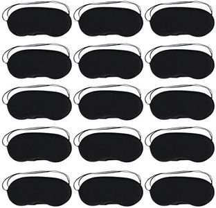 Wobe 30 pcs Black Eye Mask Cover Sleep Mask with Nose Pad and Elastic Straps Comfortable Lightweight Blindfold Eyeshade Eyepatch for Kids Women Men for Travel Sleep or Party Supplies Game