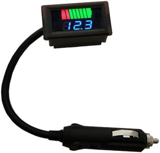 Car Cigarette Lighter Battery Tester, LCD Display Car Battery Monitor 12V Cigarette Lighter Voltage Meter, Car Accessories for Most Cars Trucks Automotive Jump Starter Low Voltage Warning 11V-24V