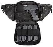 ATBP Tactical Gun Fanny Pack Concealed Carry Pistol Holster Waist Pack Fashion Running Belt Bag for Men (Black Camo)