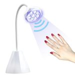 sumozo UV LED Nail Lamp Cordless Fast Curing, Rechargeable Gooseneck Flash Cure UV Gel X Light for Gel Polish Nails, Quick Dry Nail Dryer for Acrylic Nail Extension