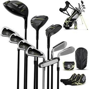 PGA Tour P1 Extreme 16-Piece Junior Golf Club Set – Premium Youth Golf Clubs w/Titanium Driver, Hybrid, Full Mallet Putter, Graphite Shafts, Complete Golf Club Set for Teenagers